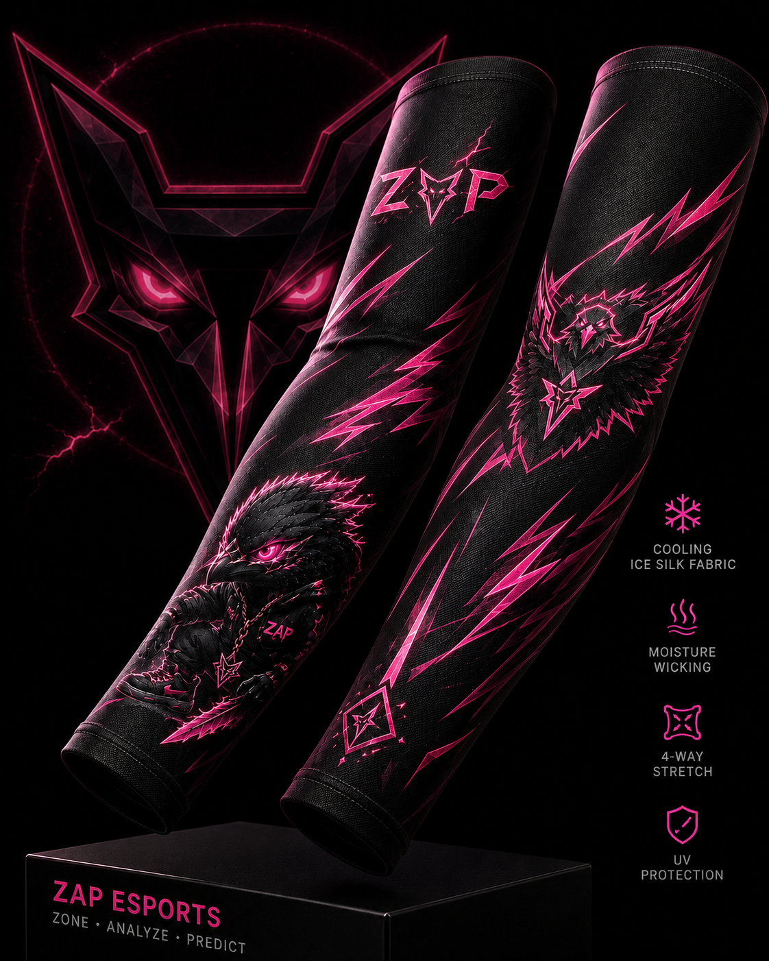 Z.A.P 冰袖 · 黑粉款完整展示